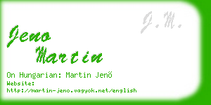 jeno martin business card